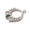 Brass Micro Pave Cubic Zirconia Pendants KK-P308-77P-2