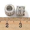 Rack Plating Brass Micro Pave Clear Cubic Zirconia European Beads KK-L215-329P-3