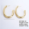 Minimalist Geometric Copper Stud Earrings with Shiny Circle Design for Fashionistas HZ1541-1-1