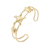 304 Stainless Steel Cuff Bangles for Women BJEW-D345-02G-2