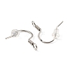 Tarnish Resistant 316 Surgical Stainless Steel French Hooks with Coil X-STAS-E163-58P-2