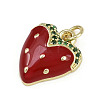 Brass Micro Pave Cubic Zirconia Pendants KK-D409-48G-04-2
