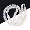 Electroplate Transparent Glass Beads Strands X-EGLA-N017-03A-2