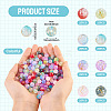 200Pcs 8 Colors Transparent Crackle Acrylic Beads DACR-TA0001-01-4