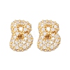 Brass Micro Pave Cubic Zirconia Stud Earrings EJEW-Z091-04G-B-2