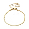 Ion Plating(IP) 304 Stainless Steel Herringbone Chain Bracelet for Men Women BJEW-E058-01A-G-1