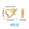 8Pcs Brass Heart Lobster Claw Clasps KK-TA0002-69-4