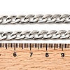 6MM 304 Stainless Steel Cuban Link Chain Necklaces for Women Men NJEW-B134-01C-P-5