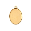 Ion Plating(IP) 304 Stainless Steel Pendant Cabochon Settings X-STAS-WH0055-02B-G-1