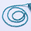 Faceted Rondelle Transparent Painted Glass Beads Strands DGLA-J001-C10-2mm-2