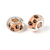 Large Hole Dog Paw Prints Pattern Resin European Beads OPDL-Q129-223A-2