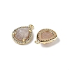 Natural Peach Moonstone Faceted Teardrop Pendants G-U028-02G-01-2