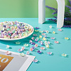 Jewelry 550Pcs 11 Colors Spray Paint ABS Plastic Imitation Pearl Beads MACR-PJ0001-06-16