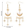 Alloy Dragonfly Dangle Earrings with Acrylic Beaded JE977A-7
