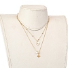 Brass Double Layer Necklaces NJEW-JN02941-01-4