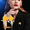 Magpie Alloy Rhinestone Brooches for Backpack Clothes PW-WG4E8D5-01-3