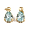 Brass Pave Cubic Zirconia Pendants KK-L240-05G-2