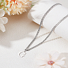 1Pc 304 Stainless Steel Letter Pendant Necklaces NJEW-LP0001-33G-P-3