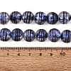 Frosted Handmade Foil Glass Beads Strands FOIL-Q002-02F-4