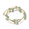 Natural Agate Wrap Bracelets BJEW-E284-04A-1