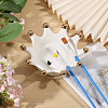 Porcelain Crown Shape Jewelry Plate DJEW-WH0039-120-5