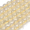 Natural Lemon Quartz(Heated) Beads Strands G-K365-F02-8mm-2