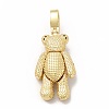 Rack Plating Brass Micro Pave Cubic Zirconia Pendants KK-G456-14G-2