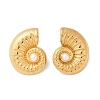 304 Stainless Steel Shell Pearl Stud Earrings X-EJEW-G423-22G-4