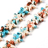 Spray Painted Synthetic Turquoise Beads Strands LS-UNKW-T001-11I-4