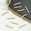 SHEGRACE Brass Pave Clear Cubic Zirconia Connector Charms XGRQ3P551-643G-4
