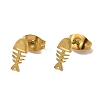 Ion Plating(IP) 304 Stainless Steel Stud Earrings for Women EJEW-Z066-09G-1