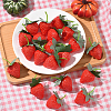20Pcs Resin Simulated Strawberry AJEW-SP0003-29-7