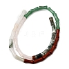Natural Rose Quartz & Green Aventurine & Red Jasper & Indian Agate & Quartz Crystal Beads Strands G-F801-D-01-3