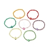 7Pcs 7 Style Glass Beaded Stretch Bracelets Set BJEW-TA00230-4