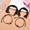20Pcs Black Waxed Polyester Cord Braided Bracelet Making AJEW-YW00002-01-4