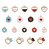 Cheriswelry 72Pcs 18 Style Alloy Enamel Charms & Pendants ENAM-CW0001-11-1