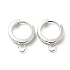 201 Stainless Steel Huggie Hoop Earrings Findings STAS-A167-01M-S-1