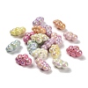 UV Plating Opaque Rainbow Iridescent Acrylic Beads X1-SACR-R001-10A-1
