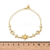 Brass Micro Pave Cubic Zirconia Link Bracelets BJEW-H639-06G-5