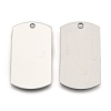 Tarnish Resistant 201 Stainless Steel Rectangle Mirror Polished Finish Stamping Blank Tag Pendants STAS-S031-03-1