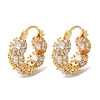 Brass Hoop Earrings EJEW-S249-03G-4