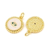 Brass Micro Pave Clear Cubic Zirconia & Green Enamel Charms CU-CBA5CB0-28G-2