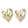 Brass Micro Pave Cubic Clear Zirconia Charms KK-N232-123-NF-1