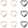 9Pcs 3 Colors Alloy Screw Carabiner Lock Charms FIND-DC0005-63-1