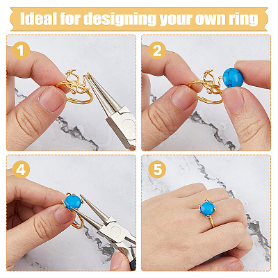 1Pc Adjustable 925 Silver Ring Adjustable Ring Findings FIND-DC0006-64G-1