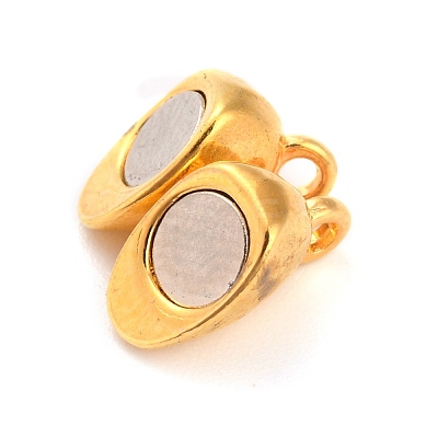 Alloy Magnetic Clasps with Loops PALLOY-P223-B01-G-1