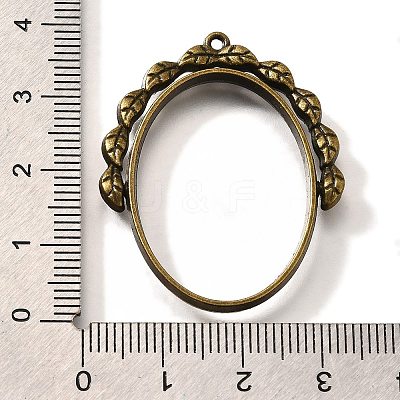 Rotatable Alloy Swivel Open Back Bezel Pendants PALLOY-I223-18AB-1