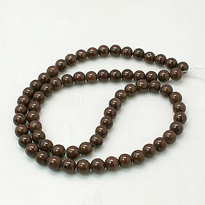 Natural Mashan Jade Round Beads Strands G-D263-4mm-XS14-1