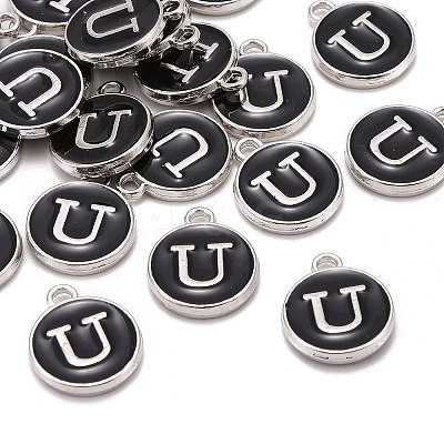 Platinum Plated Alloy Charms LS-ENAM-S118-02U-P-1