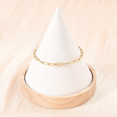201 Stainless Steel Paperclip Chains Bracelets for Women LS-BJEW-G767-01E-G-1